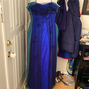 Morgan and C. by Linda Burnell blue gown